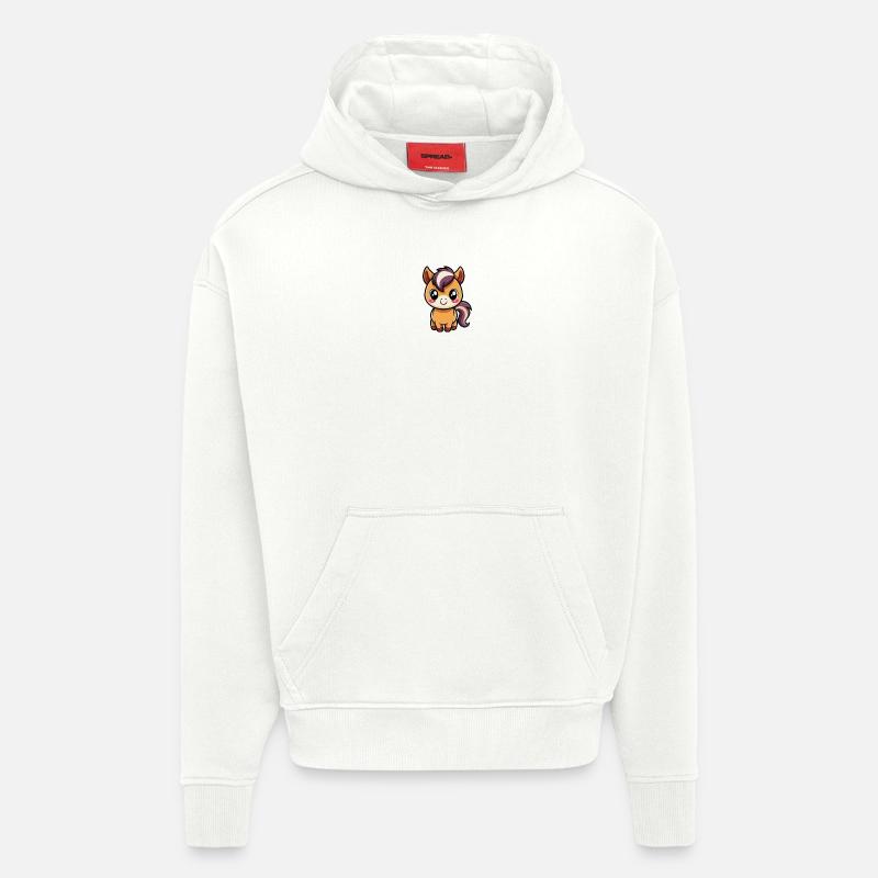Cute chibi bangs with purple mane - Hoodie- made by SPREAD - OFF WHITE
