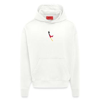 Sylt Puzzle - schwarz rot gold - Hoodie- made by SPREAD  - OFF WHITE - Vorne