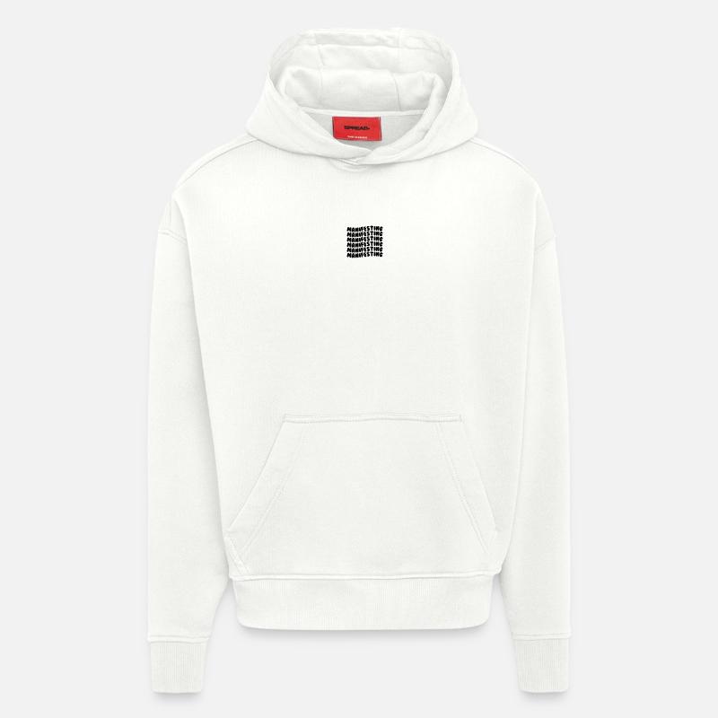 Manifester le noir - Sweat à capuche bio épais oversize fabriqué en UE - OFF WHITE