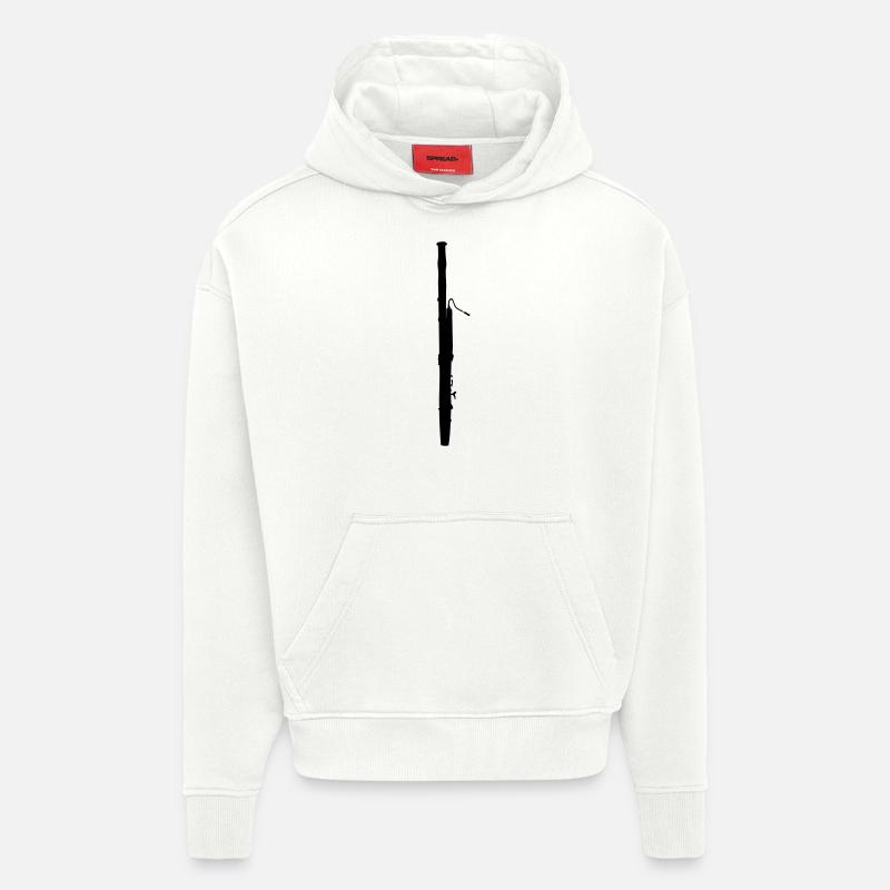 basson - Sweat à capuche bio épais oversize fabriqué en UE - OFF WHITE
