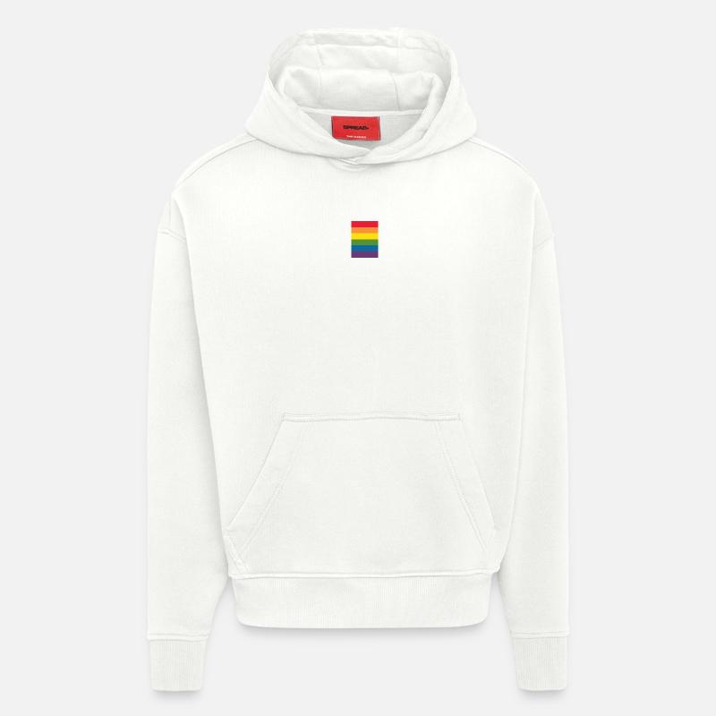 Just Pride & Proud - Sweat à capuche bio épais oversize fabriqué en UE - OFF WHITE