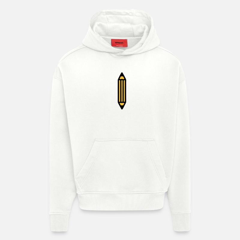 Pencil Writing Author Art - Hoodie- made by SPREAD  - OFF WHITE