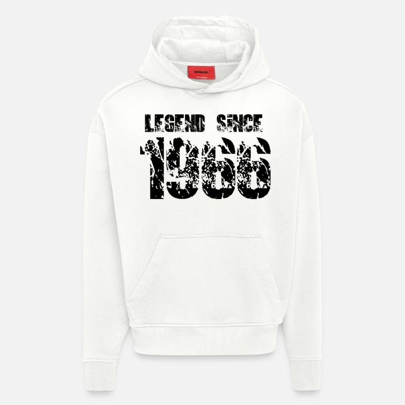 Legend since 1966 - Hoodie- made by SPREAD  - OFF WHITE