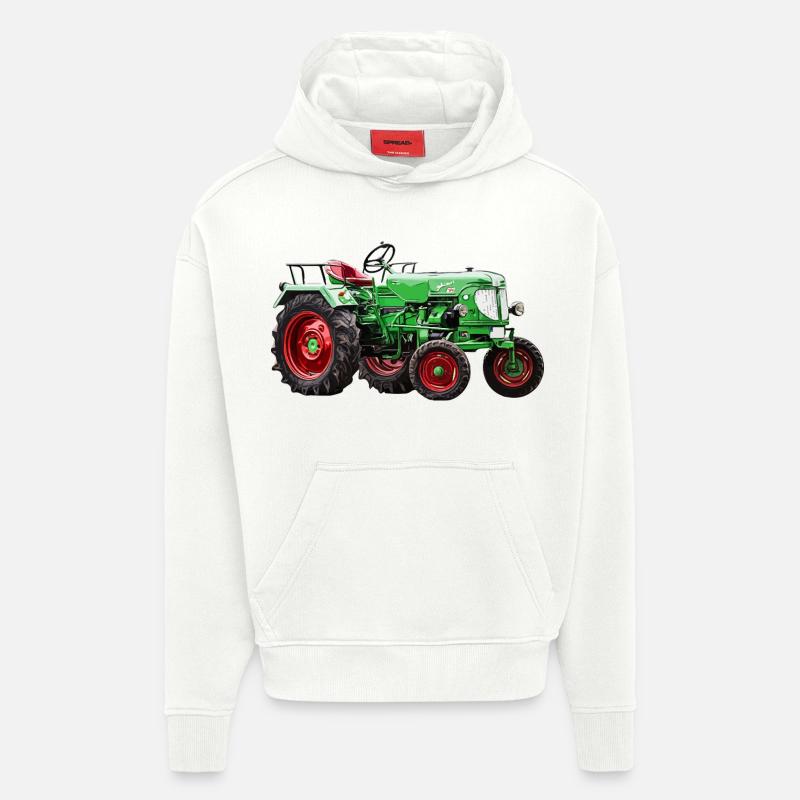 Schlepper ADN - Hoodie- made by SPREAD  - OFF WHITE