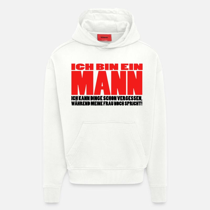 mann spruch witzig männer ehemann ehe - Hoodie- made by SPREAD  - OFF WHITE