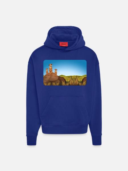 Erdmännchen Familie | personalisierbar - Hoodie- made by SPREAD  - OFF WHITE