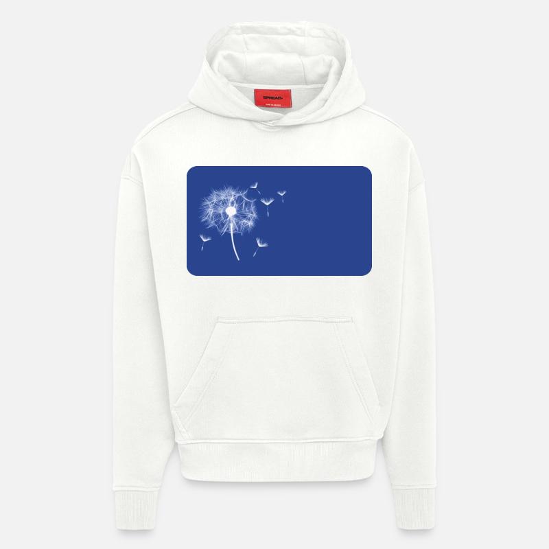 Dandelion blue - customizable - Hoodie- made by SPREAD  - OFF WHITE