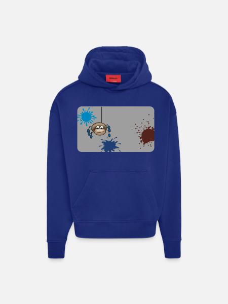 Farbklecks Monster Spinne grau - Hoodie- made by SPREAD - OFF WHITE