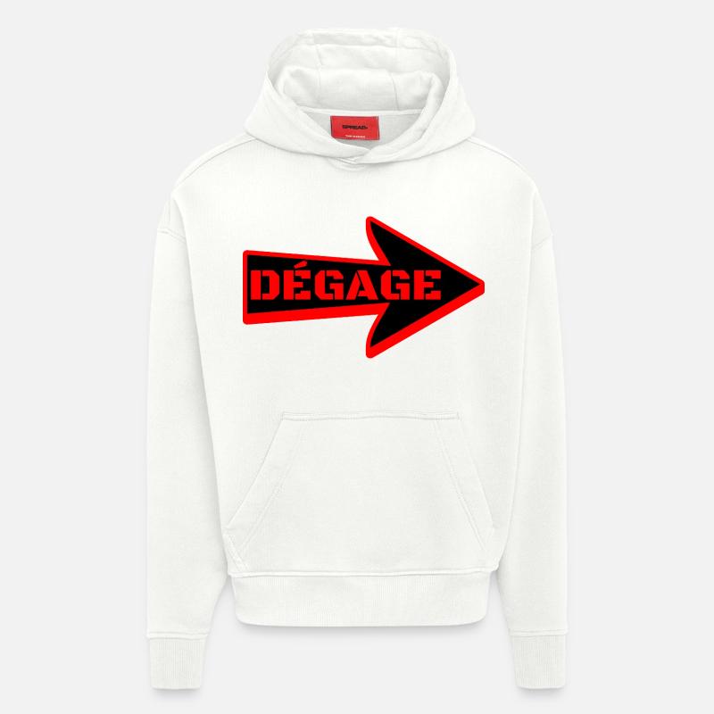 DÉGAGE. - Sweat à capuche bio épais oversize fabriqué en UE - OFF WHITE