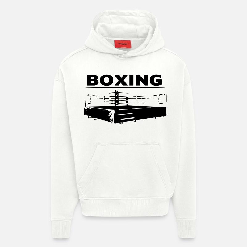 Boxing | Boxring - Hoodie- made by SPREAD  - OFF WHITE