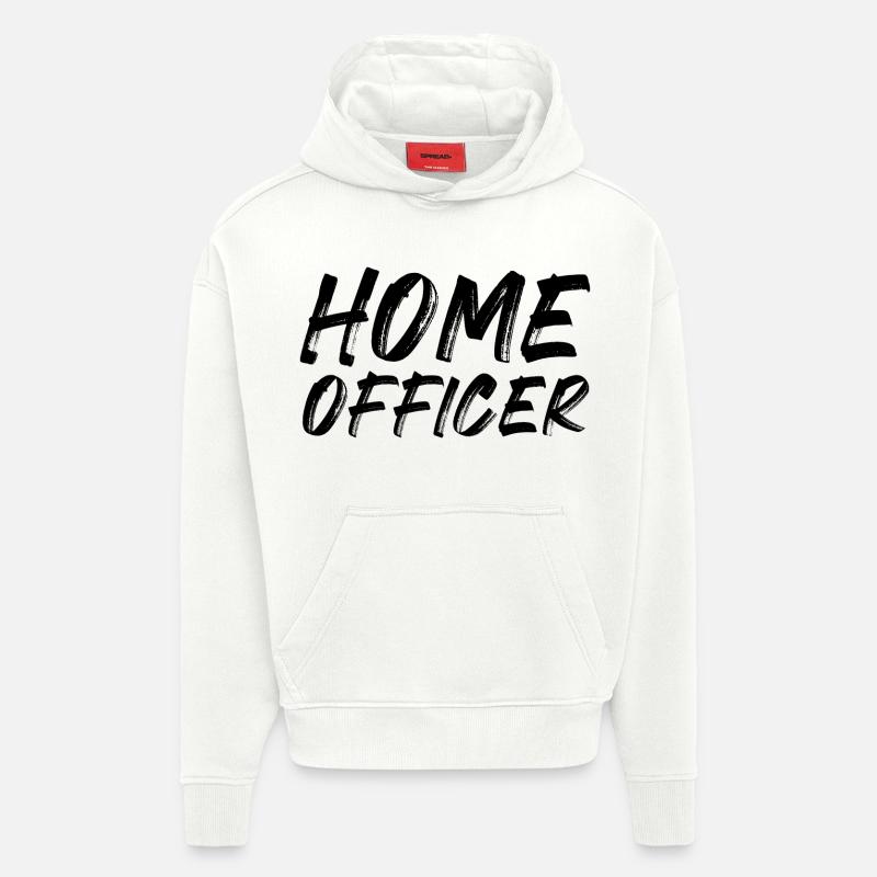 Bureau à domicile - Sweat à capuche bio épais oversize fabriqué en UE - OFF WHITE