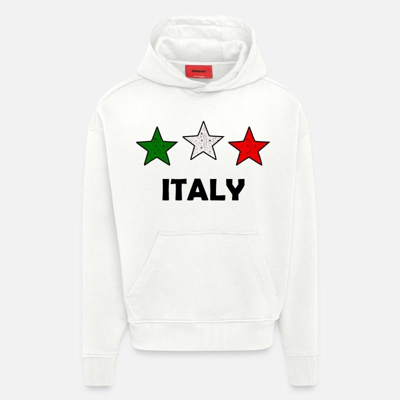 L’Italien - Sweat à capuche bio épais oversize fabriqué en UE - OFF WHITE