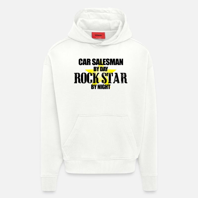 vendeur de voitures - Sweat à capuche bio épais oversize fabriqué en UE - OFF WHITE