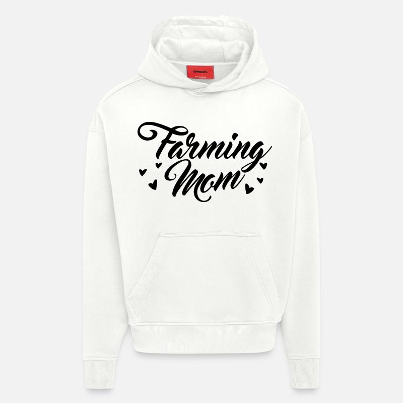 Ferme-mère - Sweat à capuche bio épais oversize fabriqué en UE - OFF WHITE