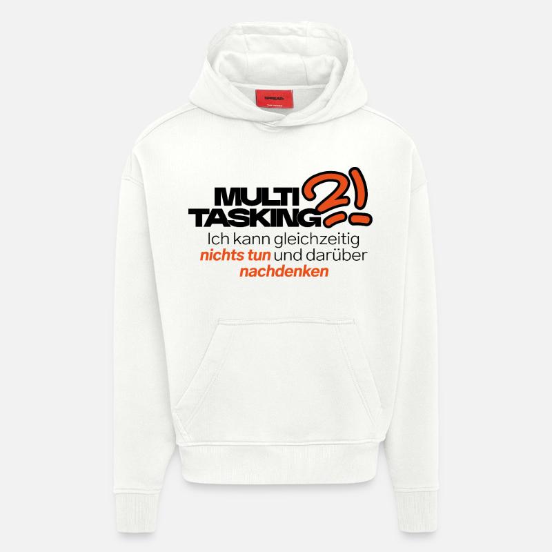 Multitâche dans le style - Sweat à capuche bio épais oversize fabriqué en UE - OFF WHITE