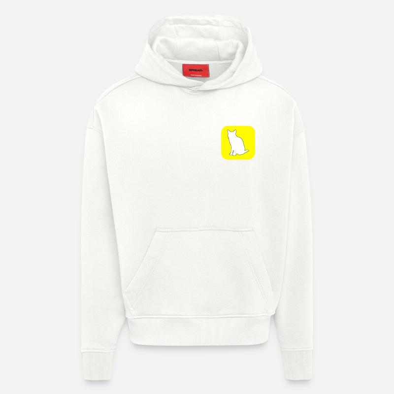 SnapChat (te) (jeu de mots français) - Sweat à capuche bio épais oversize fabriqué en UE - OFF WHITE