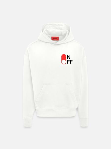 ON/OFF mode - Hoodie- made by SPREAD - OFF WHITE