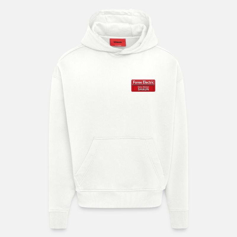 Foree Electric - Sweat à capuche bio épais oversize fabriqué en UE - OFF WHITE