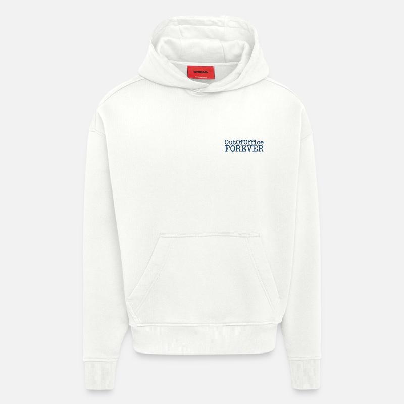 Absent du bureau - Sweat à capuche bio épais oversize fabriqué en UE - OFF WHITE