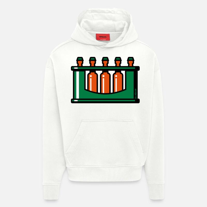 Boîte XGruner - Sweat à capuche bio épais oversize fabriqué en UE - OFF WHITE