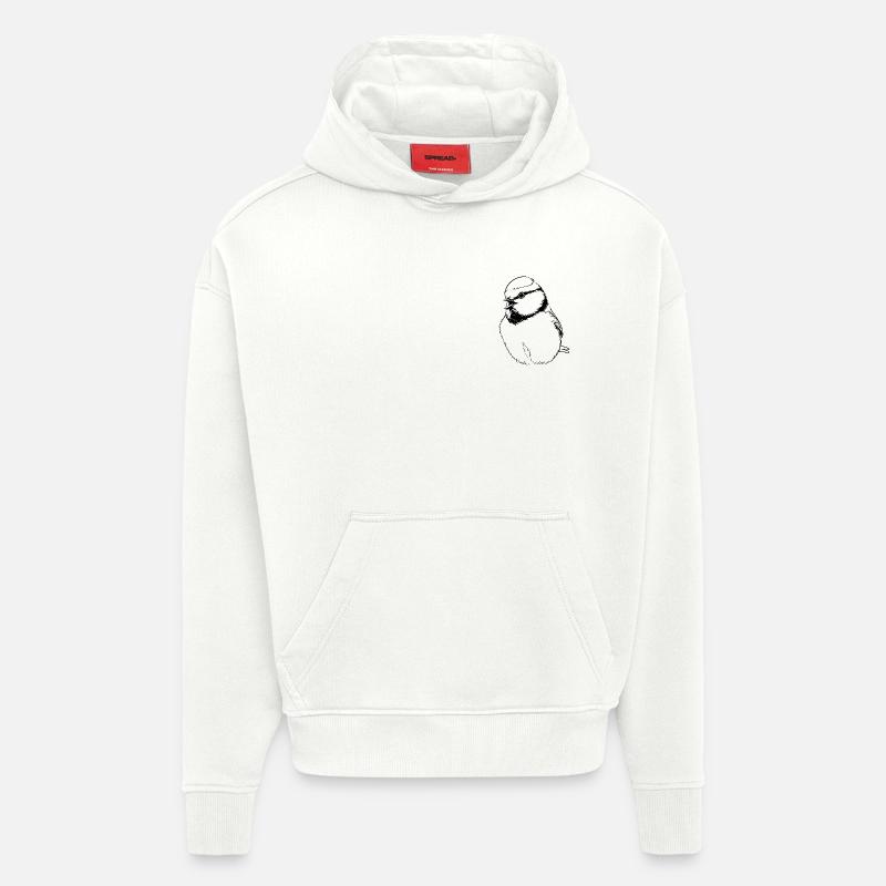 Bleu - Sweat à capuche bio épais oversize fabriqué en UE - OFF WHITE