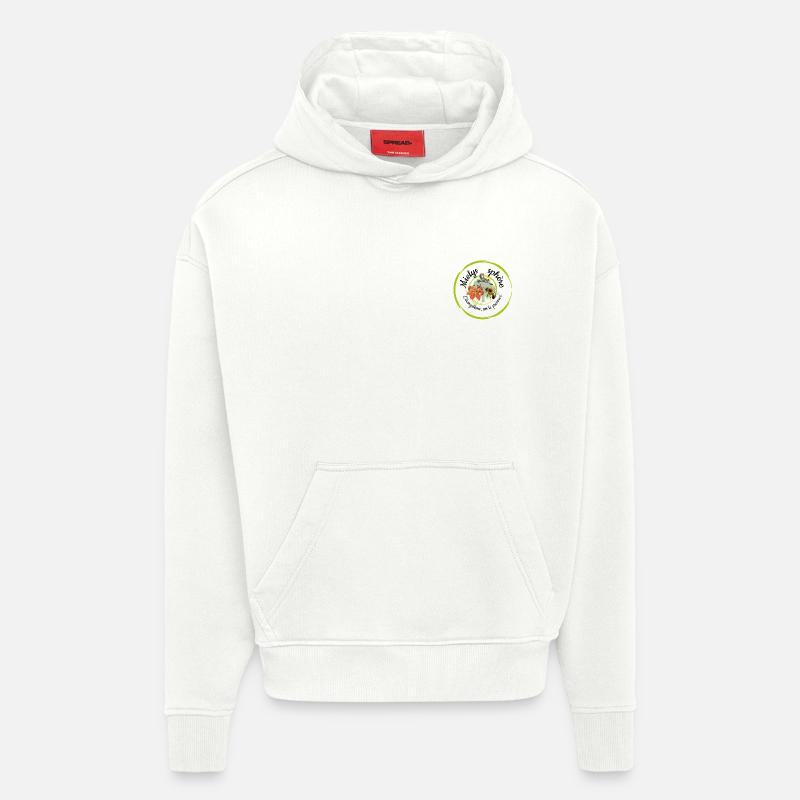Mielys sphère - Sweat à capuche bio épais oversize fabriqué en UE - OFF WHITE