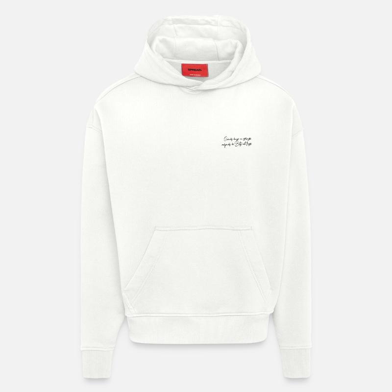 Idiome de Cologne - Sweat à capuche bio épais oversize fabriqué en UE - OFF WHITE