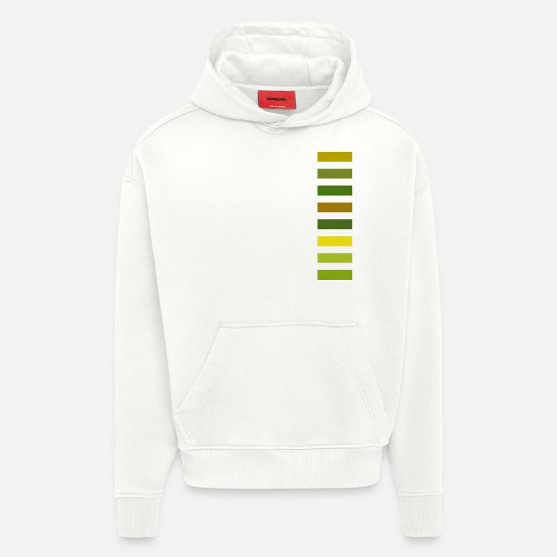 Nuances de vert - Sweat à capuche bio épais oversize fabriqué en UE - OFF WHITE