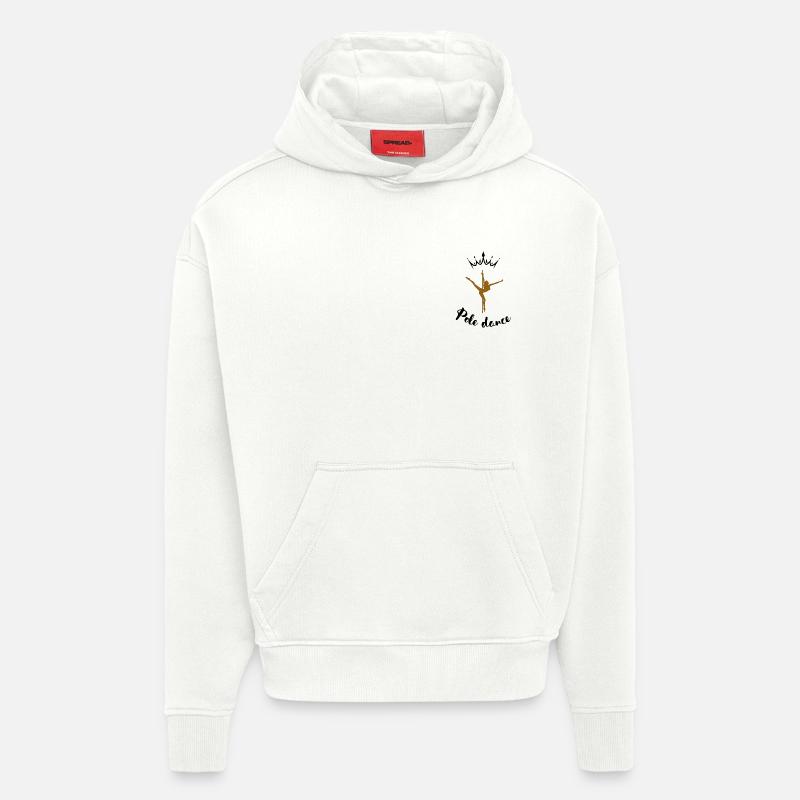 Silhouette de Pole Dance  - Sweat à capuche bio épais oversize fabriqué en UE - OFF WHITE