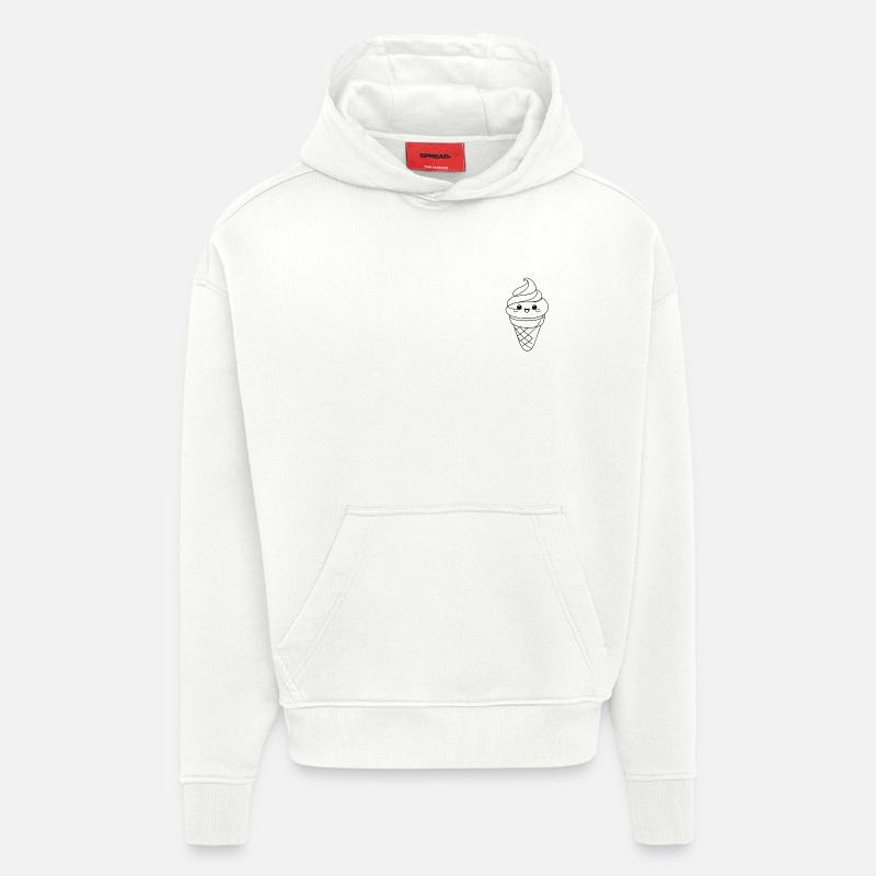 Softeis Eiscreme Icon Minimal Statement - Hoodie- made by SPREAD  - OFF WHITE