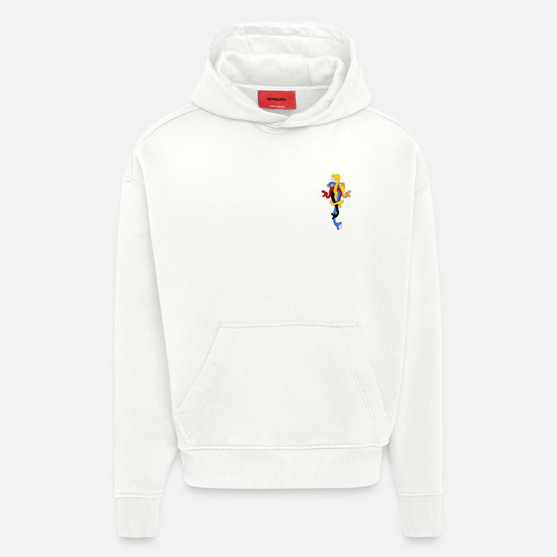 Schlangenbogen in stilisierten Farben - Hoodie- made by SPREAD - OFF WHITE
