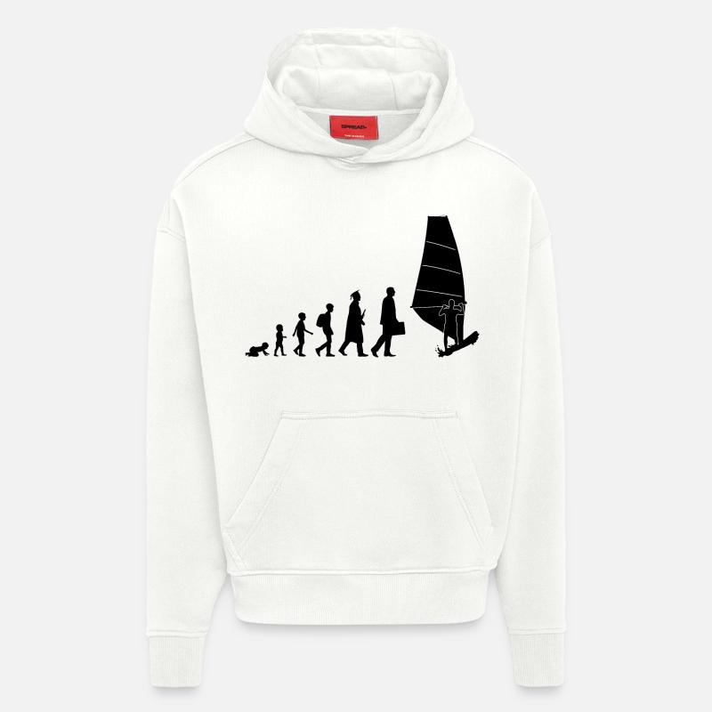 Entwicklung des Windsurfens - Hoodie- made by SPREAD - OFF WHITE