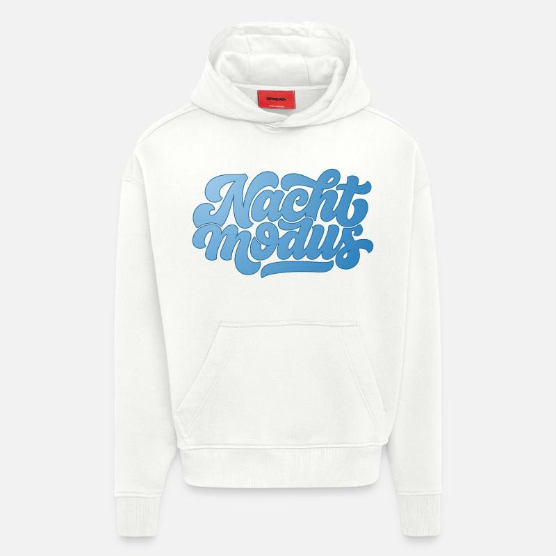 Nuit - Sweat à capuche bio épais oversize fabriqué en UE - OFF WHITE