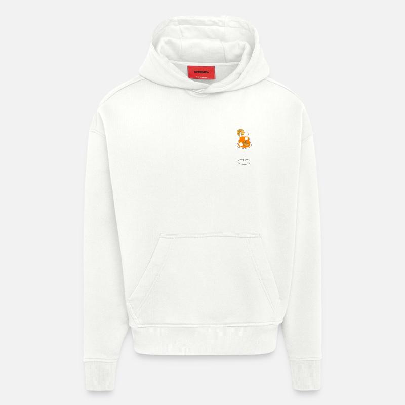 Verre Spritz - Sweat à capuche bio épais oversize fabriqué en UE - OFF WHITE