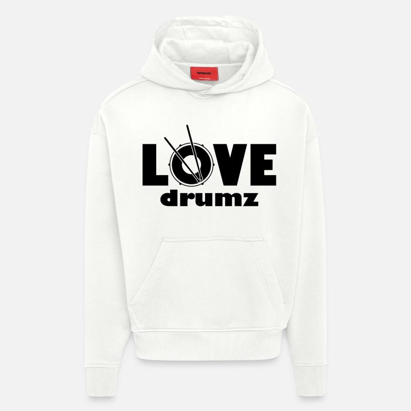 Liebe Drumz - Hoodie- made by SPREAD  - OFF WHITE