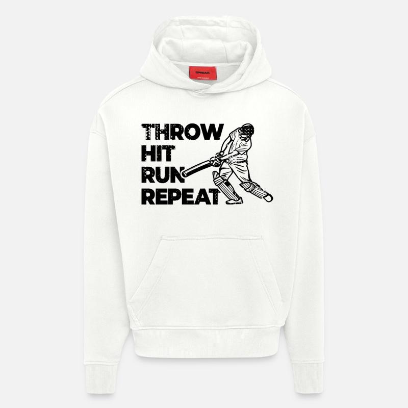 Kricket Techniken - Hoodie- made by SPREAD  - OFF WHITE
