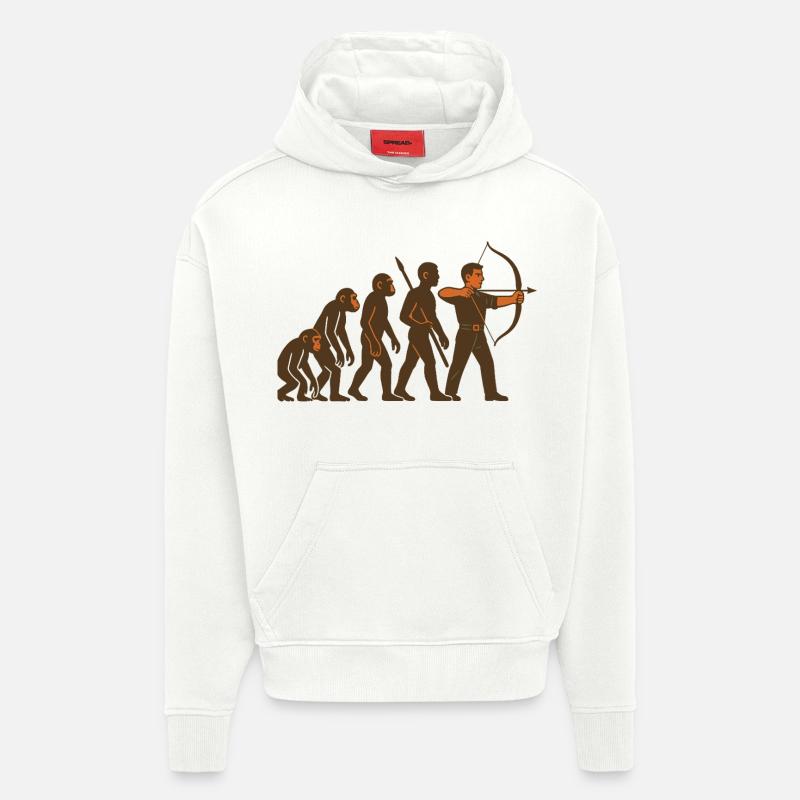 Archery Evolution Archer Bow Target - Hoodie- made by SPREAD  - OFF WHITE