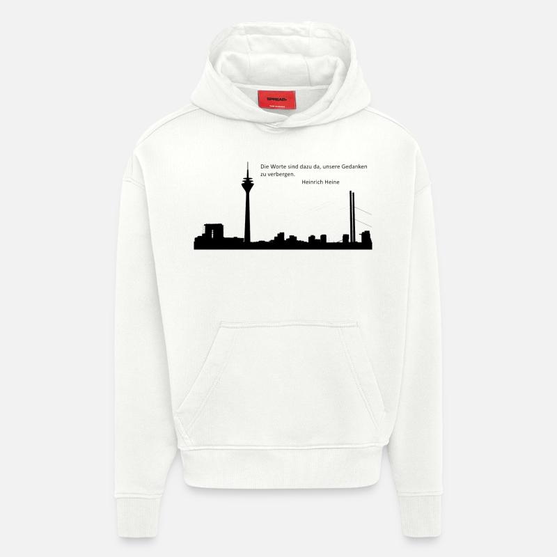 Düsseldorf - Sweat à capuche bio épais oversize fabriqué en UE - OFF WHITE