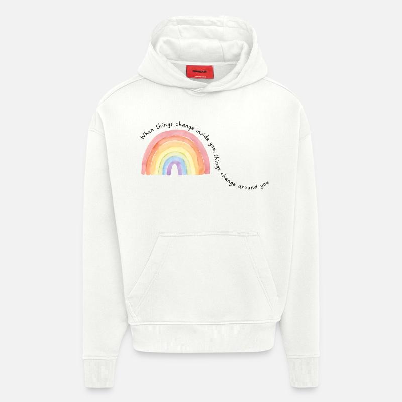 When things change inside you,.... - Hoodie- made by SPREAD  - OFF WHITE