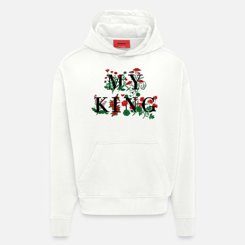 My King Partnershirt - Hoodie- made by SPREAD  - OFF WHITE