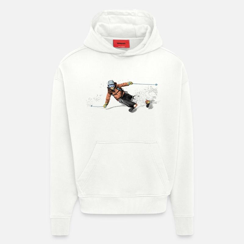 ski - Hoodie- made by SPREAD  - OFF WHITE