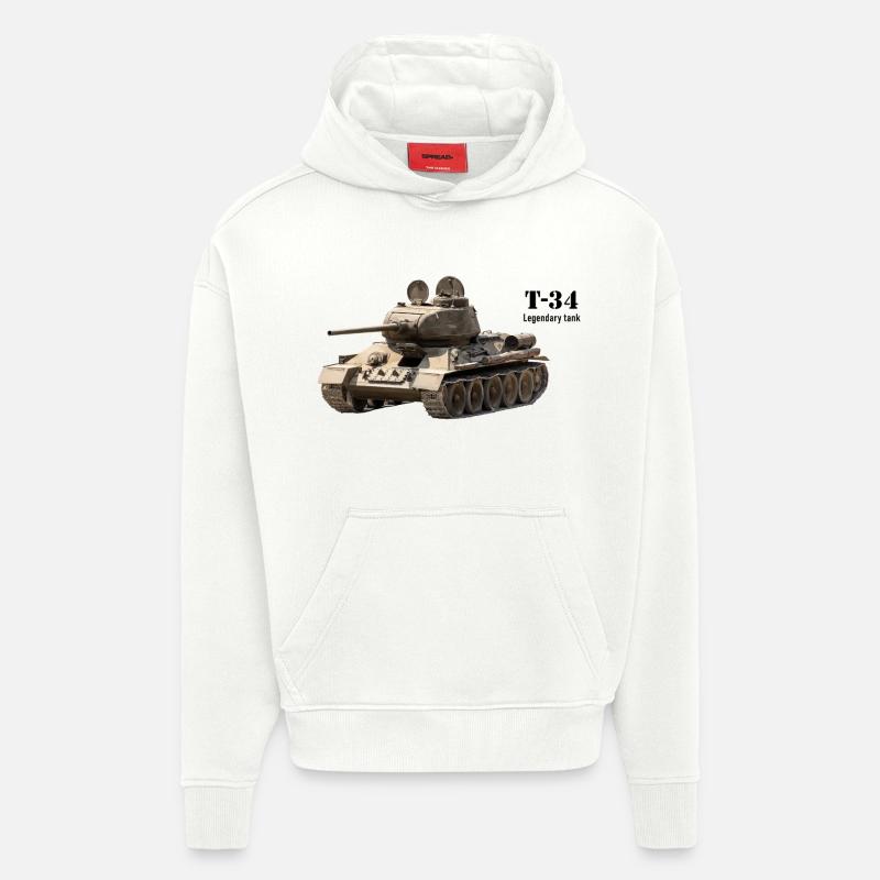 Tank - Sweat à capuche bio épais oversize fabriqué en UE - OFF WHITE