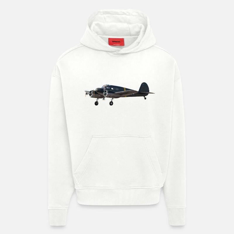UC-78 Bobcat - Sweat à capuche bio épais oversize fabriqué en UE - OFF WHITE