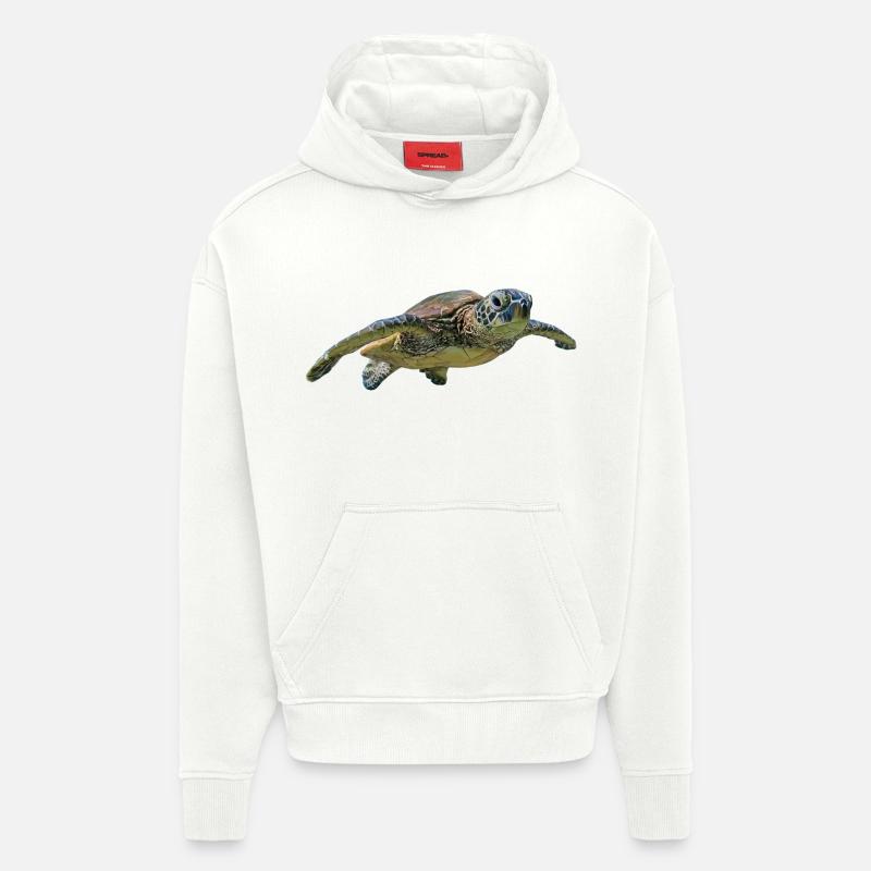 Turtle - Hoodie- made by SPREAD  - OFF WHITE
