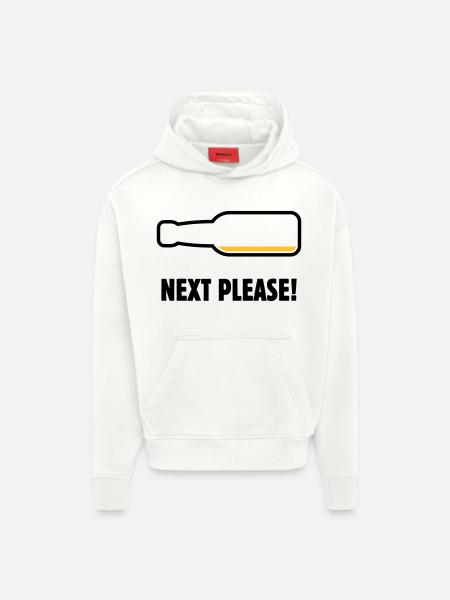 Next Please! (Beer / Beer / POS 2C) - Hoodie- made by SPREAD - OFF WHITE