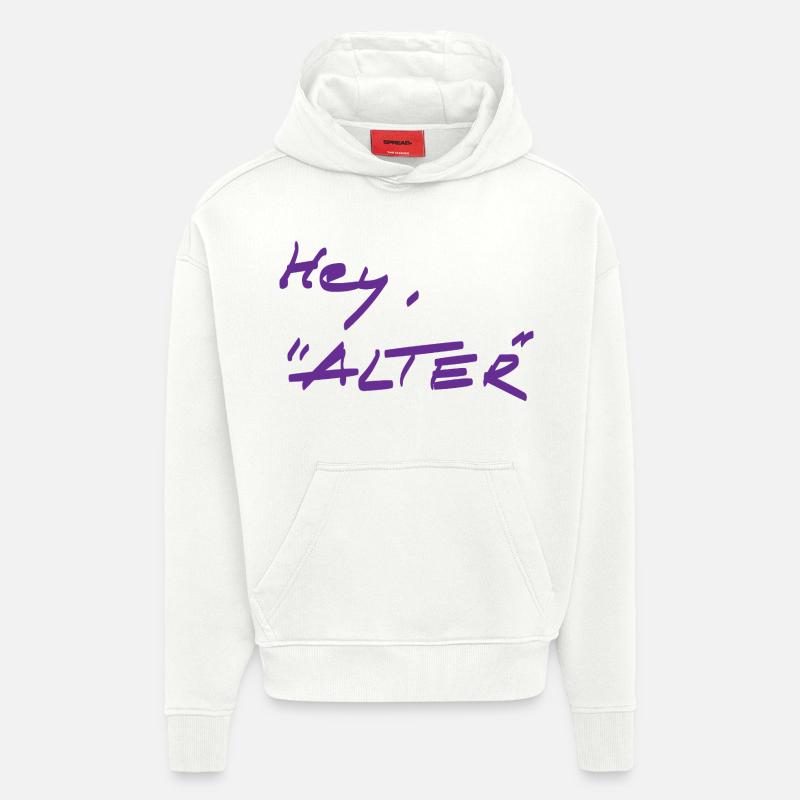 Greeting - different - Hoodie- made by SPREAD  - OFF WHITE