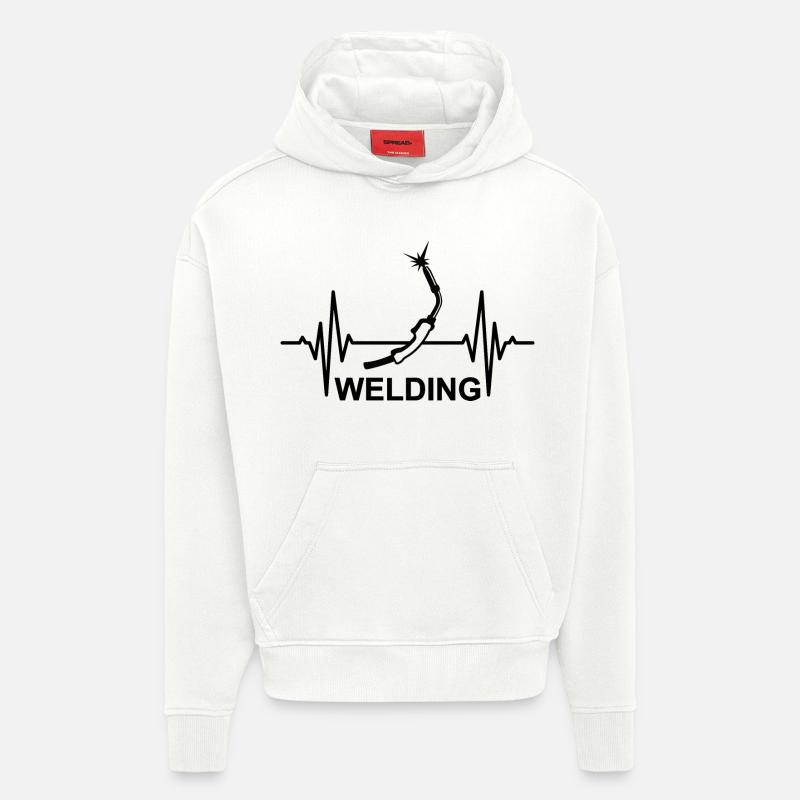 Welding, ECG, palpitations - Hoodie- made by SPREAD  - OFF WHITE