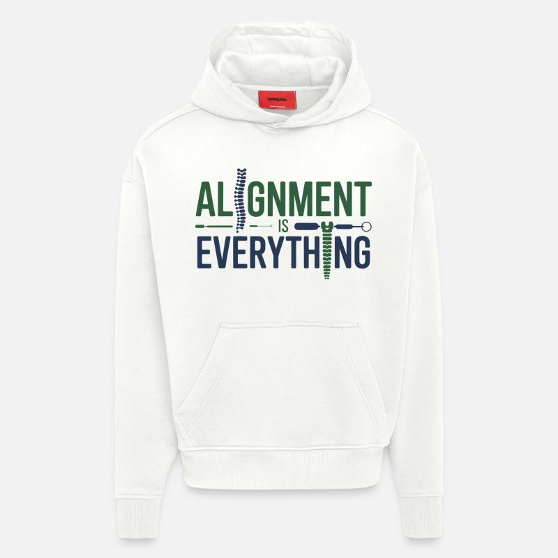 Chiropractor Alignment Is Everything Professional  - Hoodie- made by SPREAD  - OFF WHITE