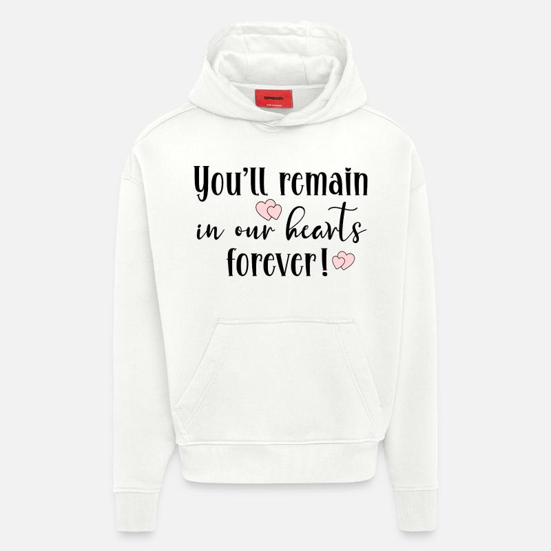 Au départ de l’équipe d’adieu - Sweat à capuche bio épais oversize fabriqué en UE - OFF WHITE
