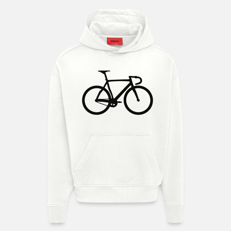 bicyclette de course - Sweat à capuche bio épais oversize fabriqué en UE - OFF WHITE